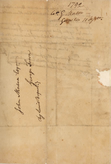 George Mason to John Mason, September 10, 1792, page 4